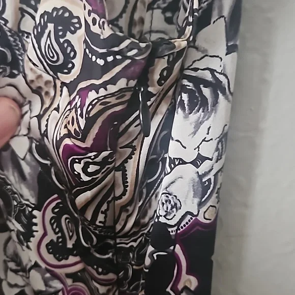 WHBM Floral Paisley Snake Print Silk Halter Blouse - Picture 4 of 7